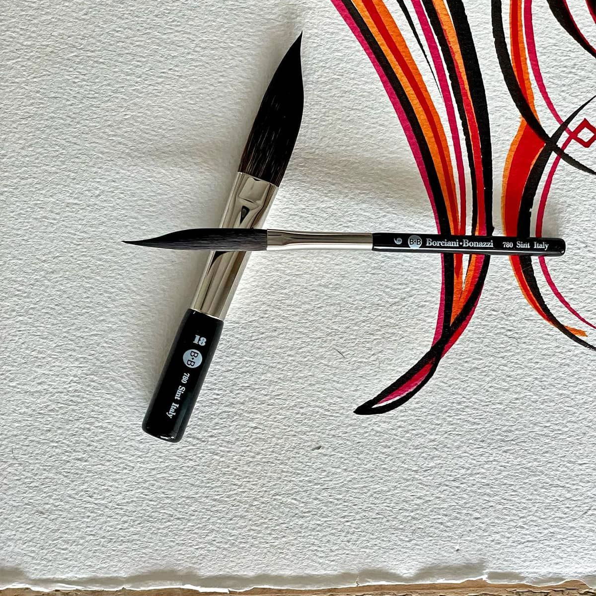 Borciani Bonazzi HIDRO Synthetic Sword Striper Brushes