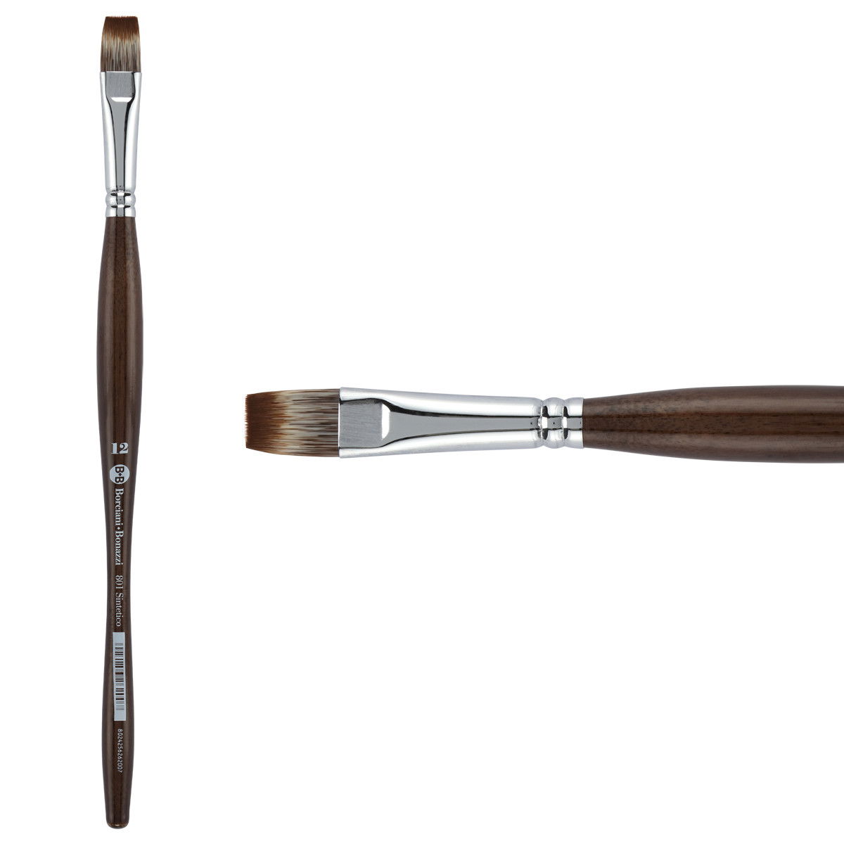 Unico Series 801 Synthetic Mongoose Flat Sz 12 w/ Balanced Handle - (200044771)