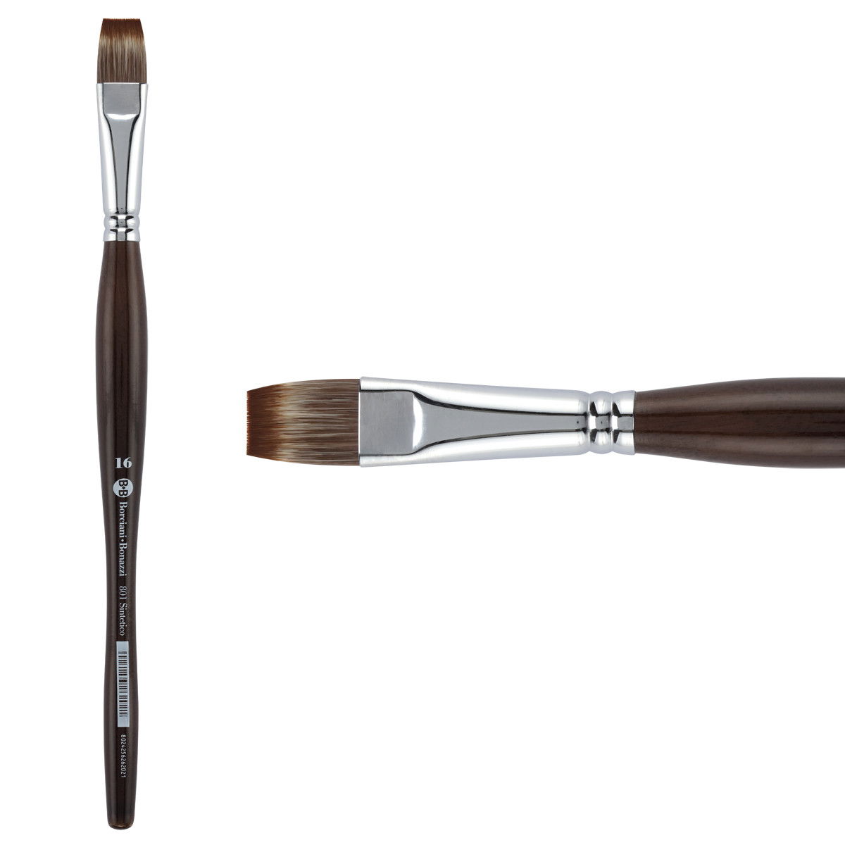 Unico Series 801 Synthetic Mongoose Flat Sz 16 w/ Balanced Handle - (200044773)