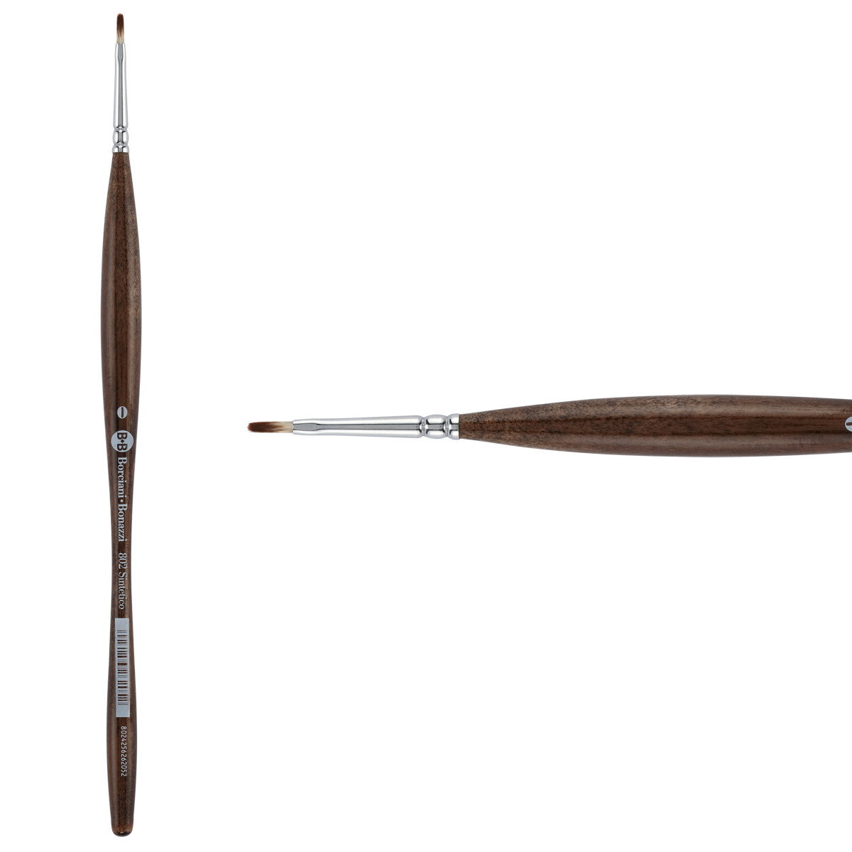 Unico Series 802 Synthetic Mongoose Filbert Sz 0 w/ Wooden Handle - (200044776)