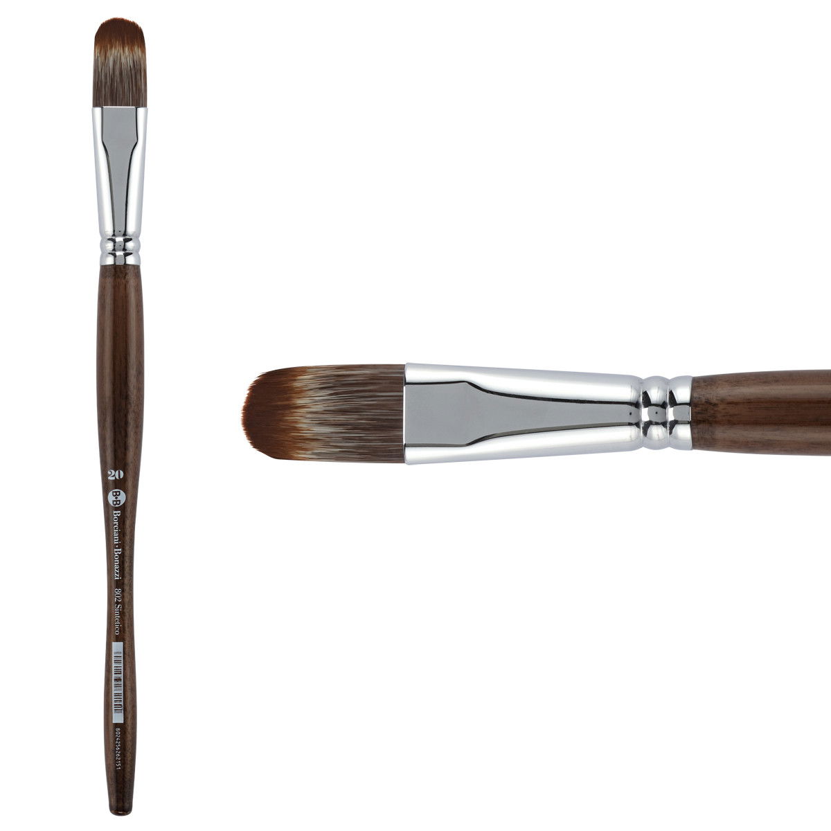 Unico Series 802 Synthetic Mongoose Filbert Sz 20 w/ Wooden Handle - (200044786)