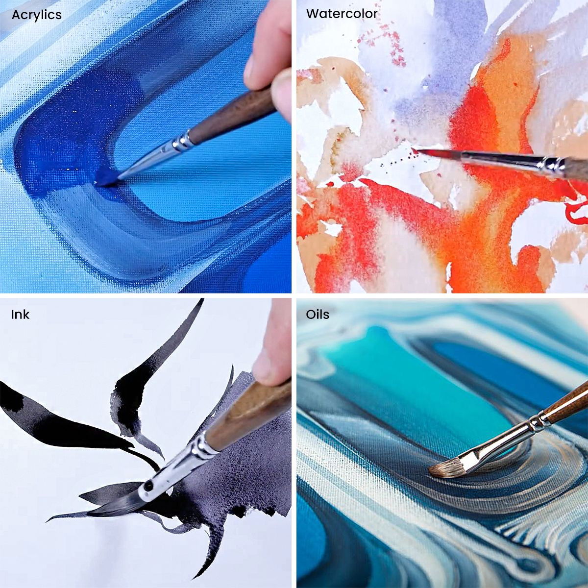 Borciani Bonazzi UNICO Synthetic Mongoose Brushes