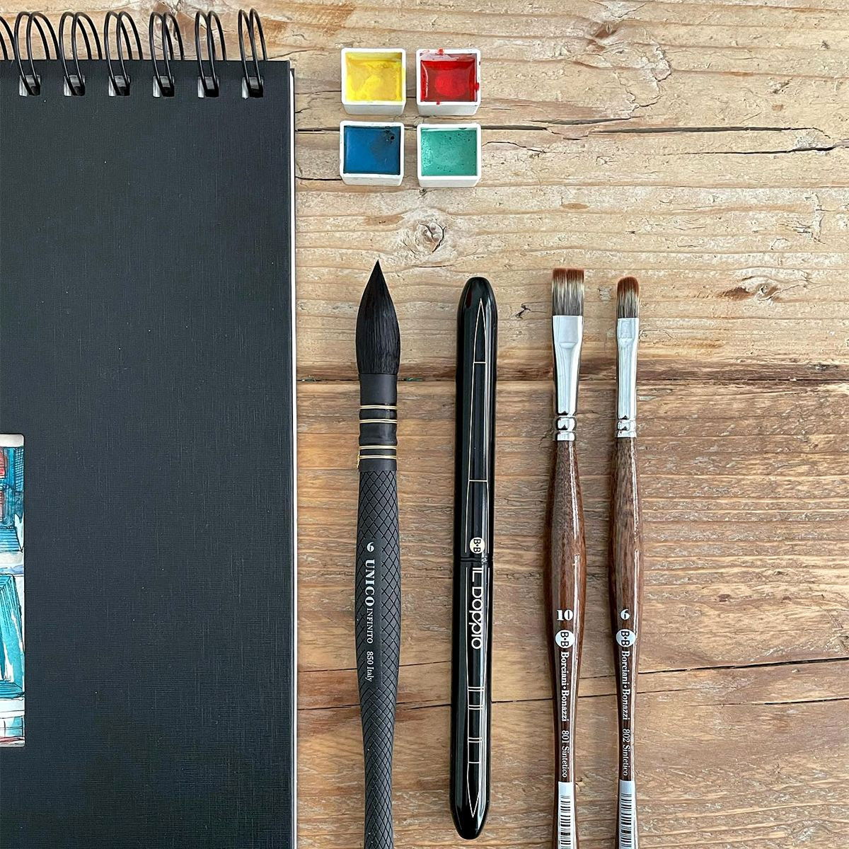 Borciani Bonazzi UNICO Synthetic Mongoose Brushes