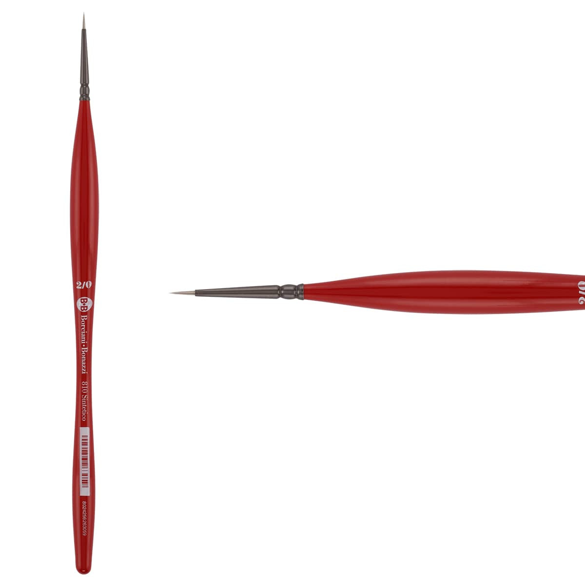 Unico Series 810 Synthetic Silver Round Brush Sz 00 w/ Balanced Handle - (200044788)