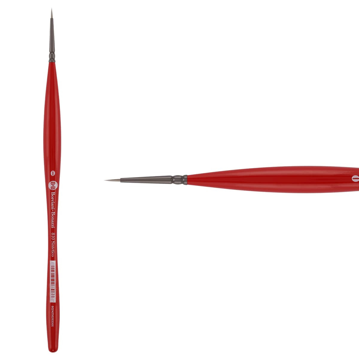 Unico Series 810 Synthetic Silver Round Brush Sz 0 w/ Balanced Handle - (200044789)