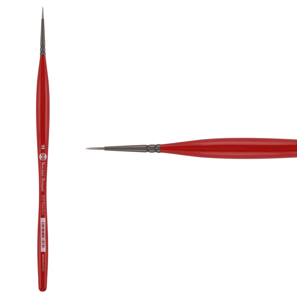 Unico Series 810 Synthetic Silver Round Brush Sz 2 w/ Balanced Handle - (200044791)