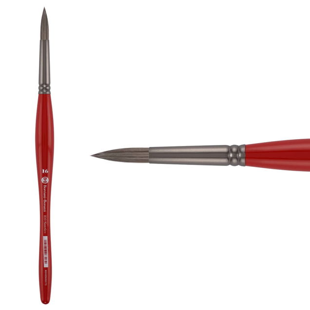 Unico Series 810 Synthetic Silver Round Brush Sz 16 w/ Balanced Handle - (200044800) Unico Series 810 Synthetic Silver Round Brush Sz 16 w/ Balanced Handle - (200044800)