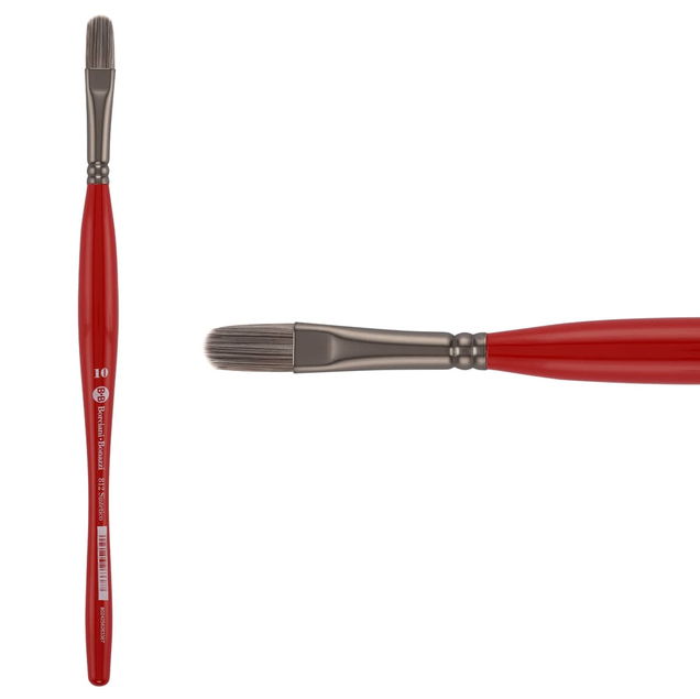 Unico Series 811 Synthetic Silver Filbert Brush Sz 10 w/ Balanced Handle - (200044821) Unico Series 811 Synthetic Silver Filbert Brush Sz 10 w/ Balanced Handle - (200044821)