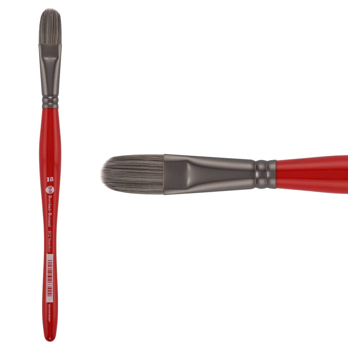 Unico Series 811 Synthetic Silver Filbert Brush Sz 18 w/ Balanced Handle - (200044825)