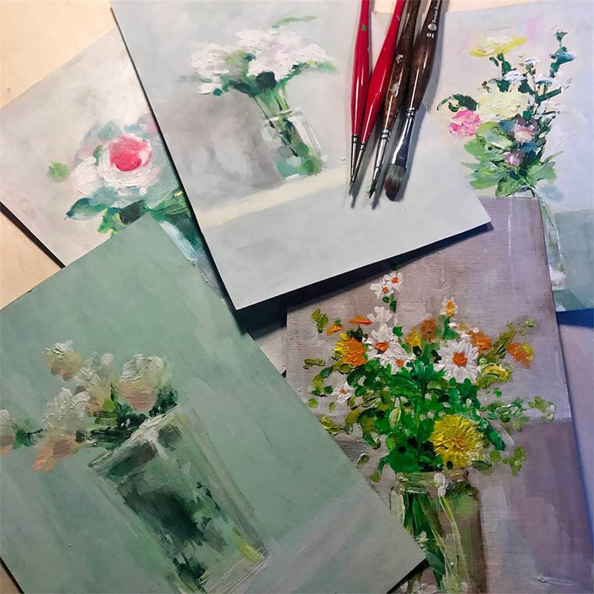 Borciani Bonazzi UNICO Silver Synthetic Brushes