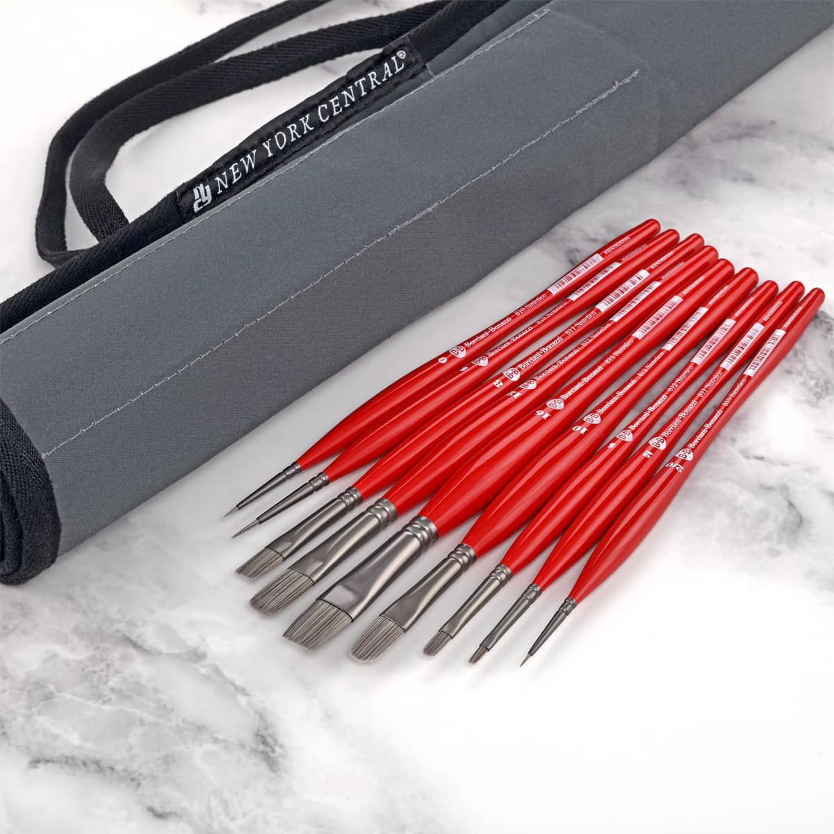 Borciani Bonazzi UNICO Silver Synthetic Brushes