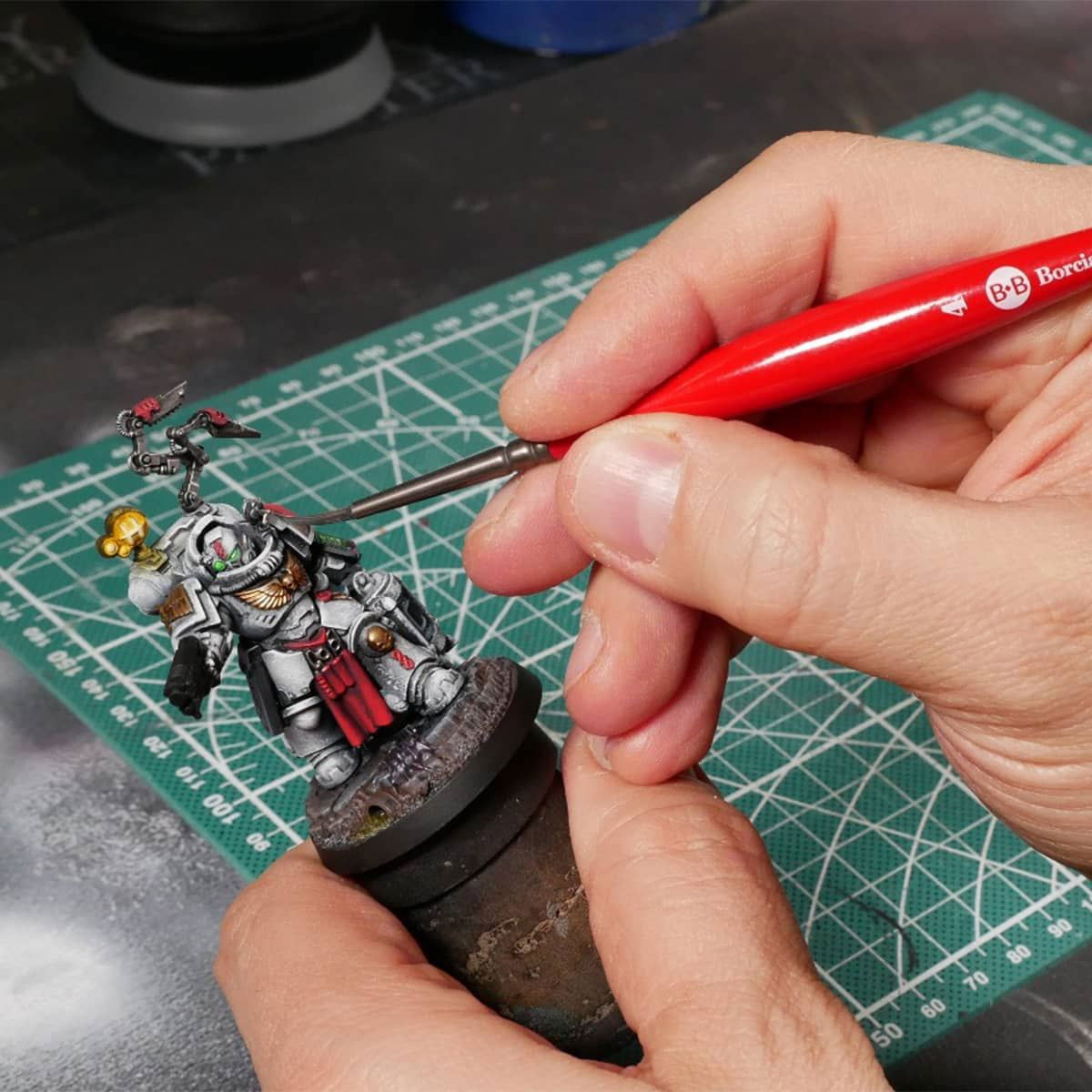 Borciani Bonazzi UNICO Silver Synthetic Brushes