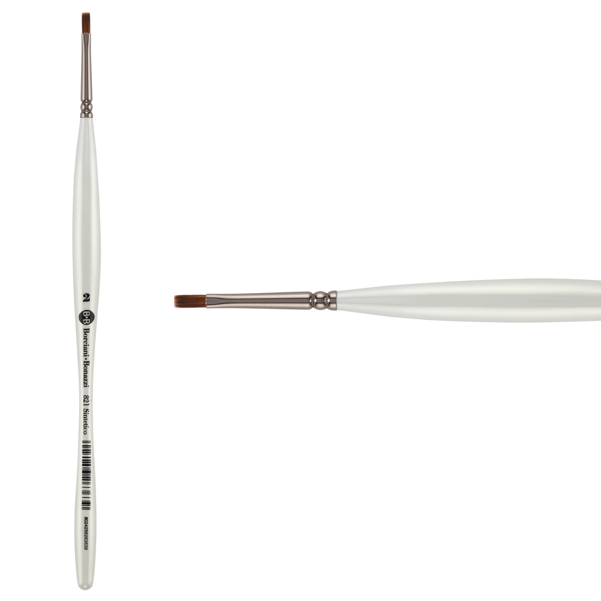 Unico Series 821 Fiammato Synthetic Fiber Flat Sz 2 w/ Balanced Handle - (200044846)