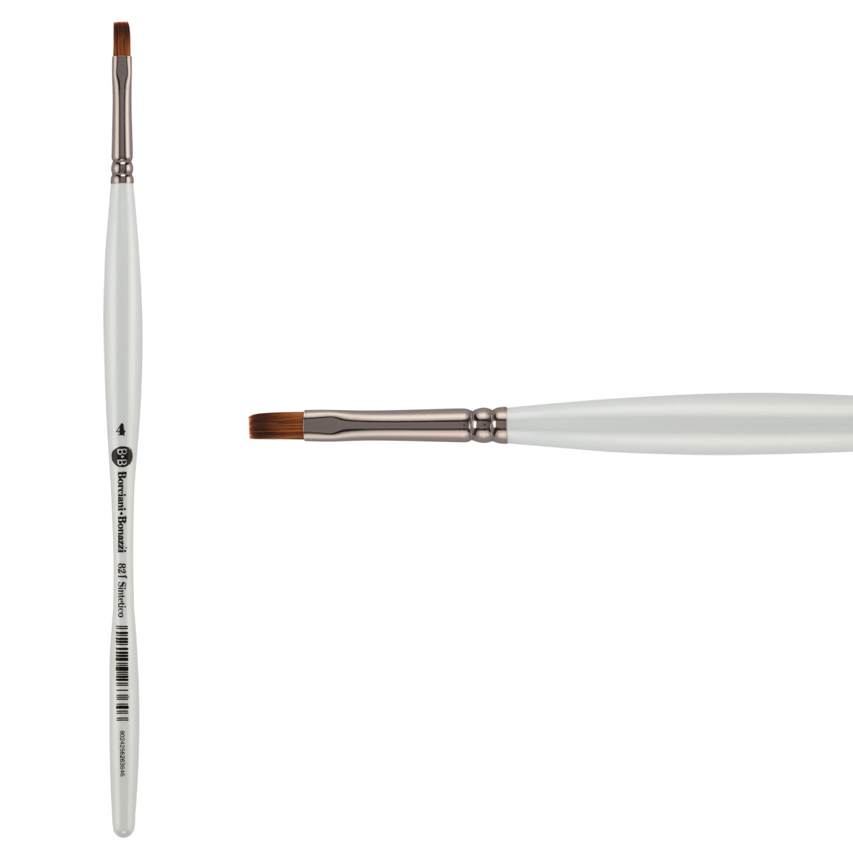 Unico Series 821 Fiammato Synthetic Fiber Flat Sz 4 w/ Balanced Handle - (200044847)