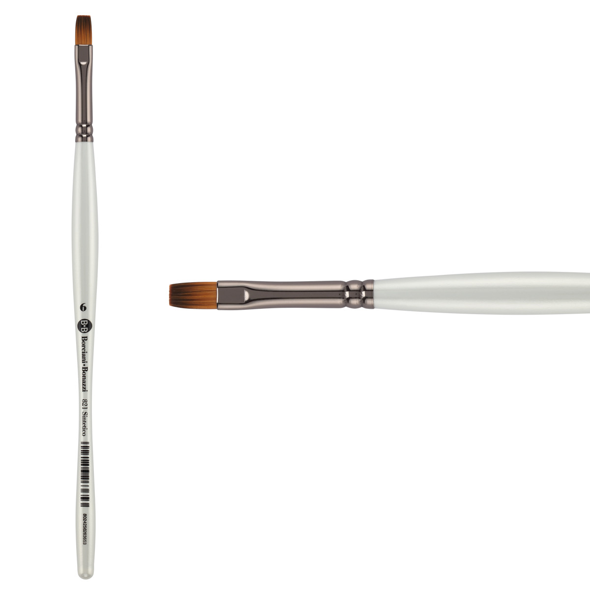 Unico Series 821 Fiammato Synthetic Fiber Flat Sz 6 w/ Balanced Handle - (200044848)