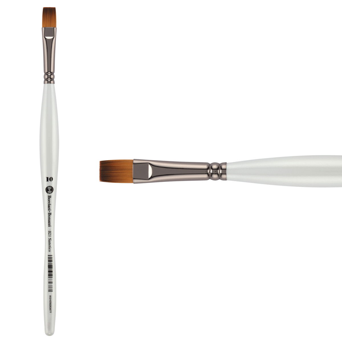 Unico Series 821 Fiammato Synthetic Fiber Flat Sz 10 w/ Balanced Handle - (200044850)