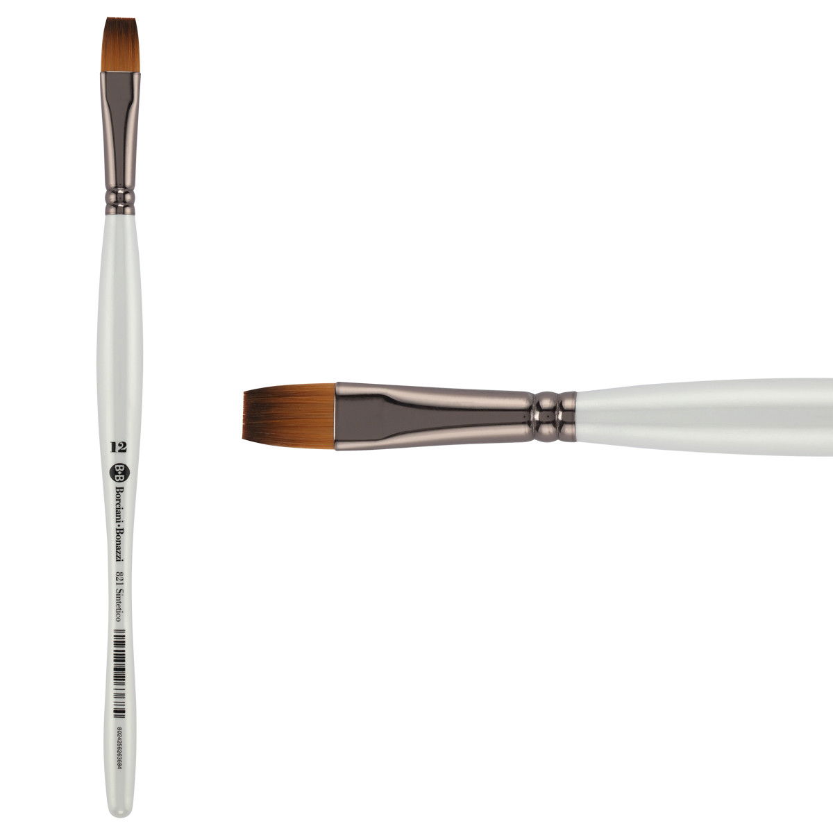 Unico Series 821 Fiammato Synthetic Fiber Flat Sz 12 w/ Balanced Handle - (200044851)