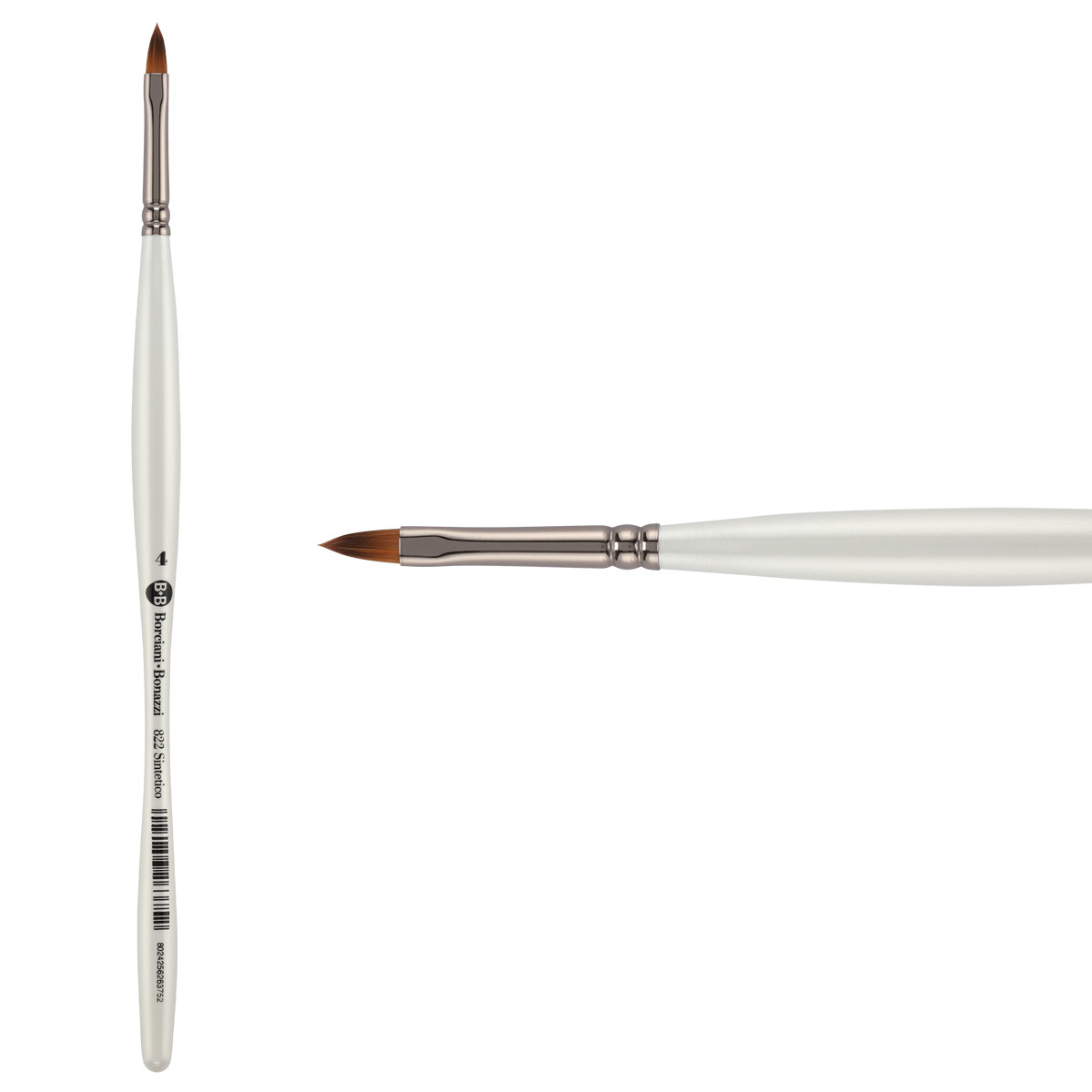 Unico Series 822 Fiammato Synthetic Cats Tongue Sz 4 w/ Balanced Handle - (200044858)