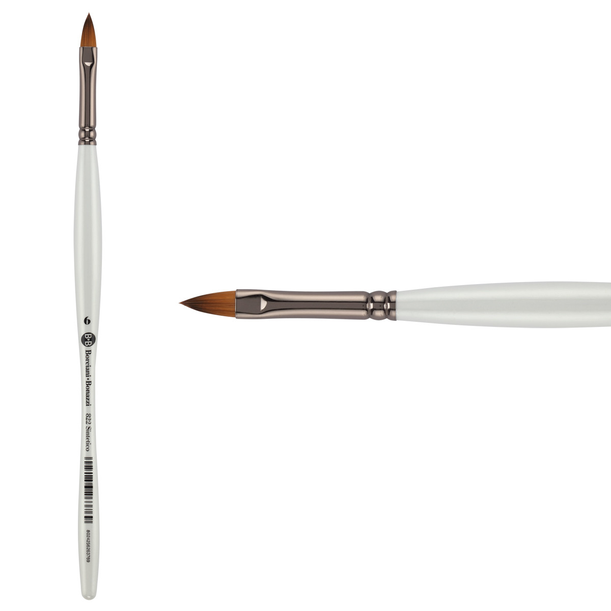 Unico Series 822 Fiammato Synthetic Cats Tongue Sz 6 w/ Balanced Handle - (200044859)