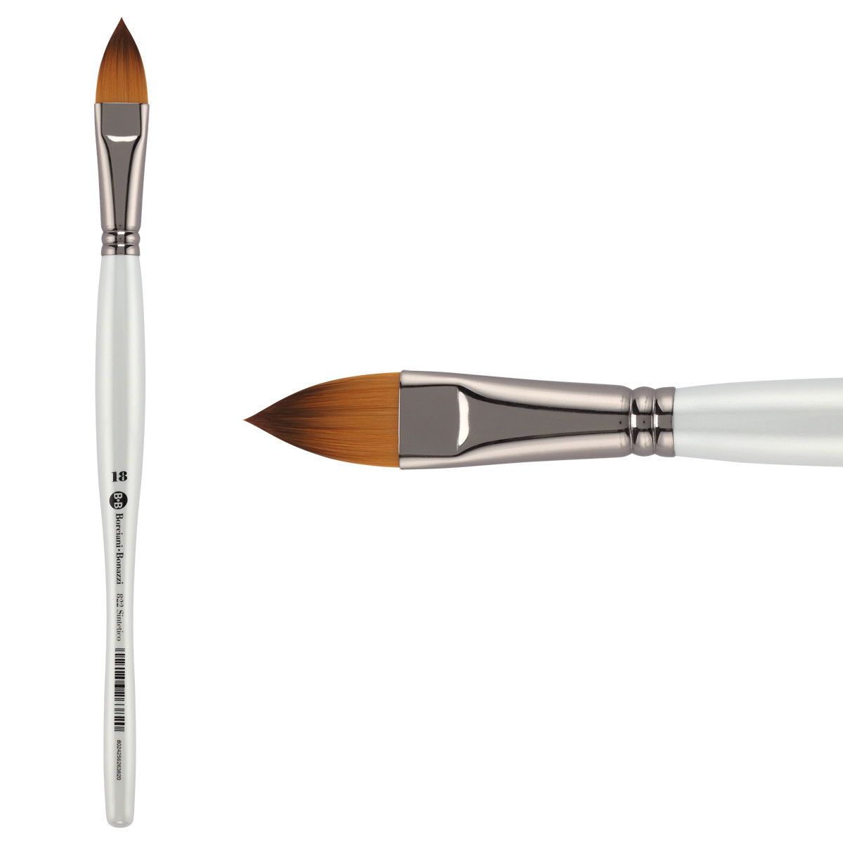 Unico Series 822 Fiammato Synthetic Cats Tongue Sz 18 w/ Balanced Handle - (200044865)