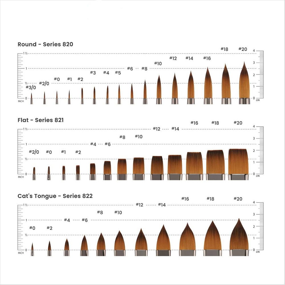 Borciani Bonazzi UNICO Fiammato Synthetic Brushes