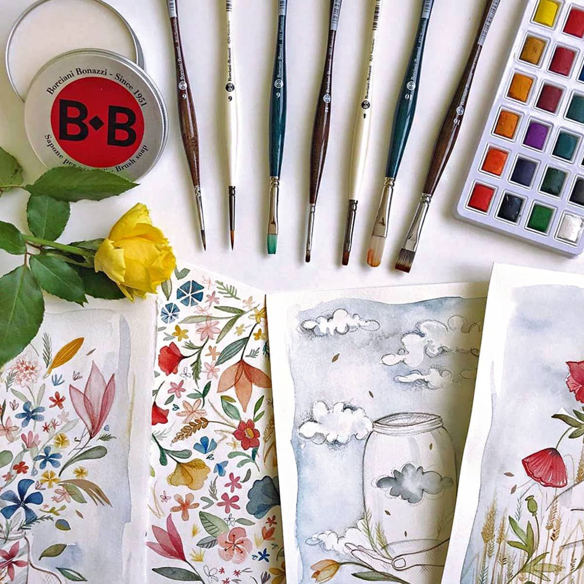 Borciani Bonazzi UNICO Fiammato Synthetic Brushes