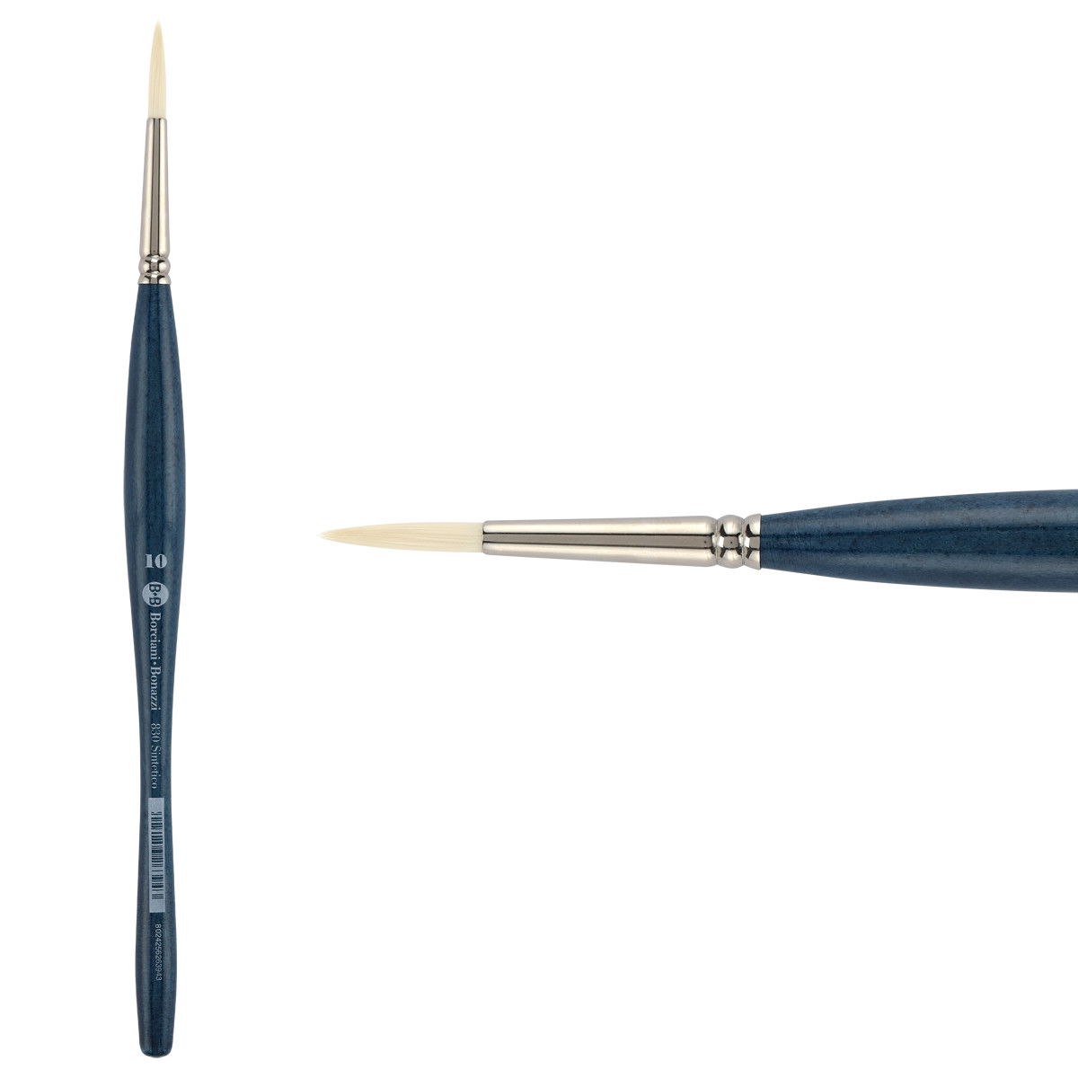 Unico Series 830 Bianco Synthetic Round Brush Sz 10 w/ Balanced Handle - (200044877)