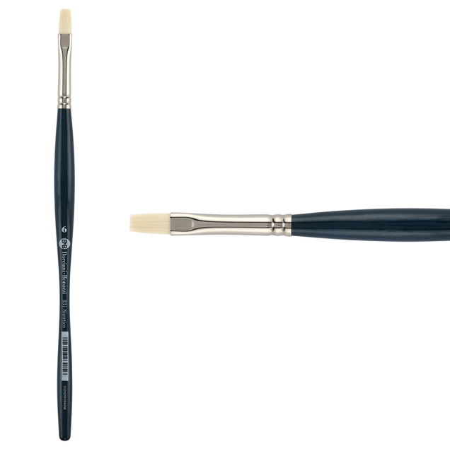 Unico Series 831 Bianco Synthetic Flat Brush Sz 6 w/ Balanced Handle - (200044888) Unico Series 831 Bianco Synthetic Flat Brush Sz 6 w/ Balanced Handle - (200044888)