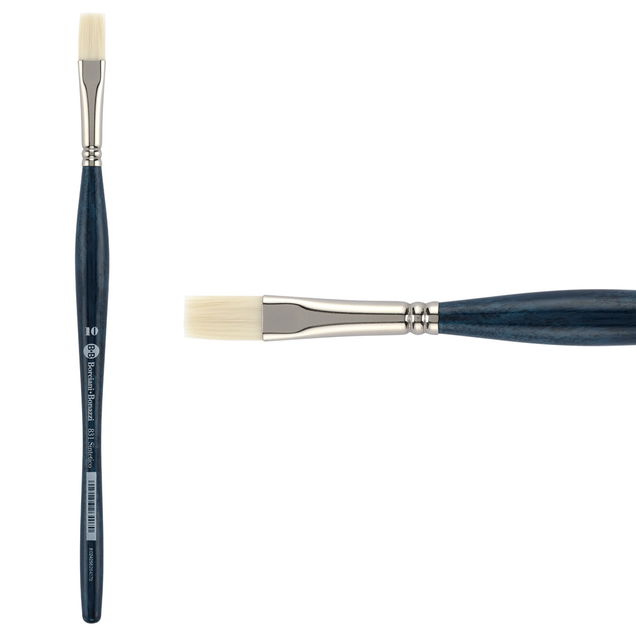 Unico Series 831 Bianco Synthetic Flat Brush Sz 10 w/ Balanced Handle - (200044890) Unico Series 831 Bianco Synthetic Flat Brush Sz 10 w/ Balanced Handle - (200044890)