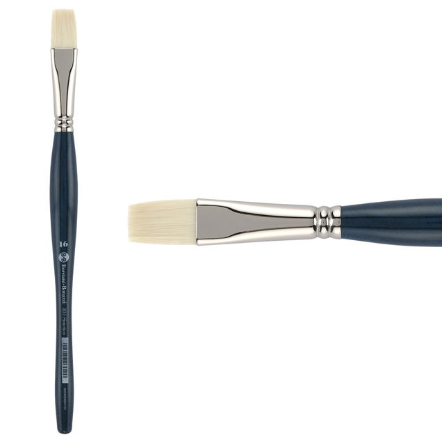 Unico Series 831 Bianco Synthetic Flat Brush Sz 16 w/ Balanced Handle - (200044893) Unico Series 831 Bianco Synthetic Flat Brush Sz 16 w/ Balanced Handle - (200044893)