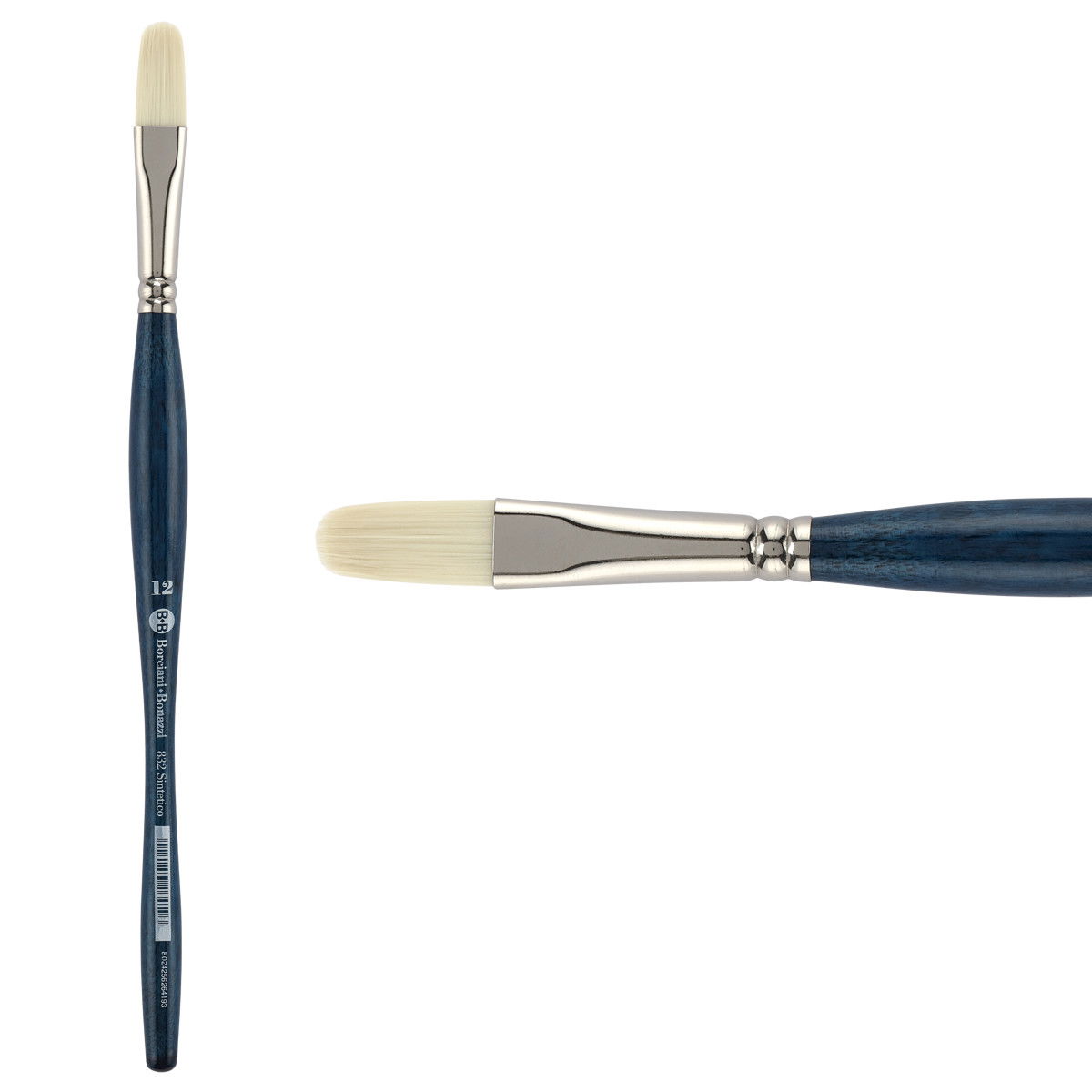 Unico Series 832 Bianco Synthetic Filbert Sz 12 w/ Balanced Handle - (200044902)