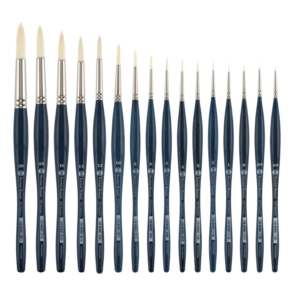 Borciani Bonazzi UNICO Bianco Synthetic Brushes