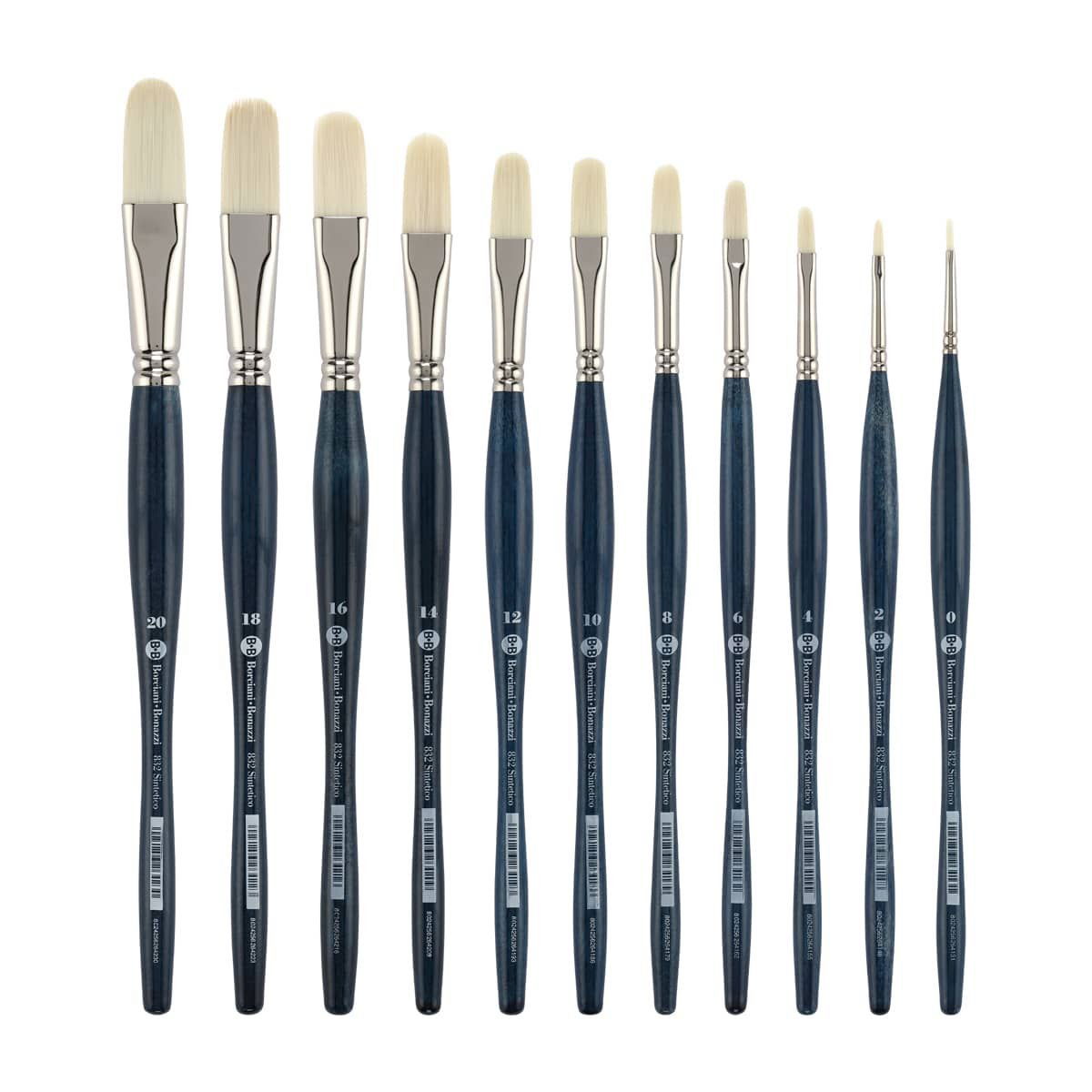 Borciani Bonazzi UNICO Bianco Synthetic Brushes