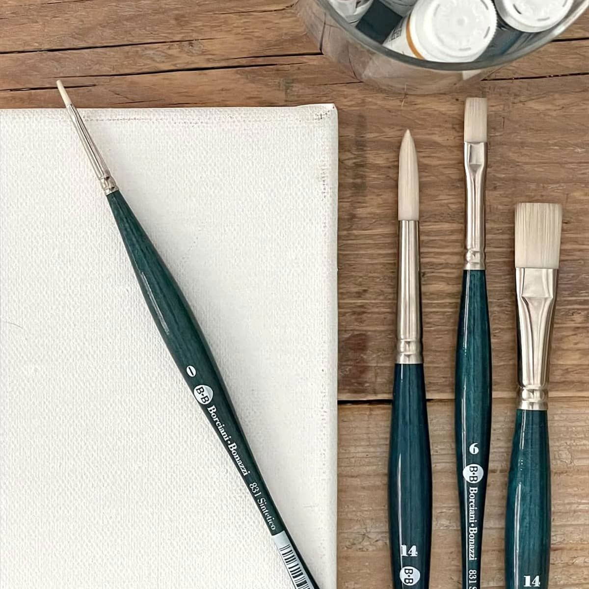 Borciani Bonazzi UNICO Bianco Synthetic Brushes