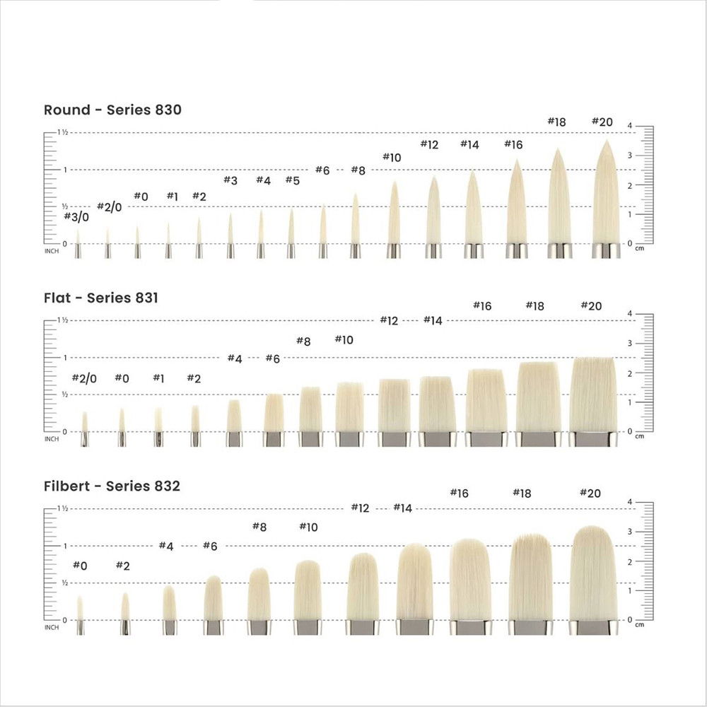 Borciani Bonazzi UNICO Bianco Synthetic Brushes