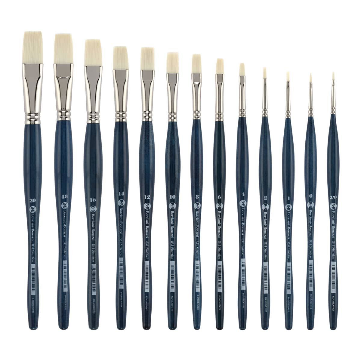 Borciani Bonazzi UNICO Bianco Synthetic Brushes