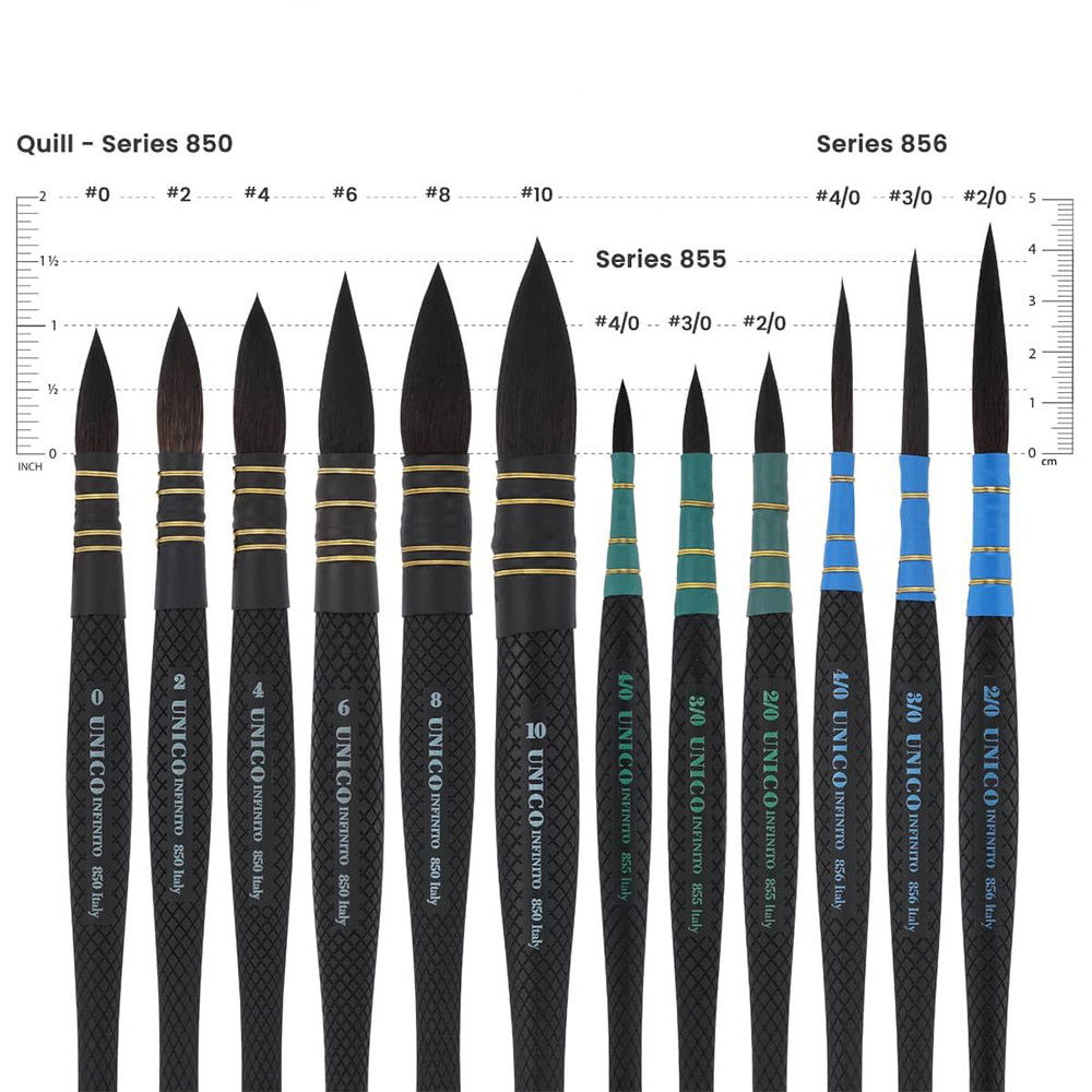 Borciani Bonazzi UNICO Infinito HIDRO Quill Brushes