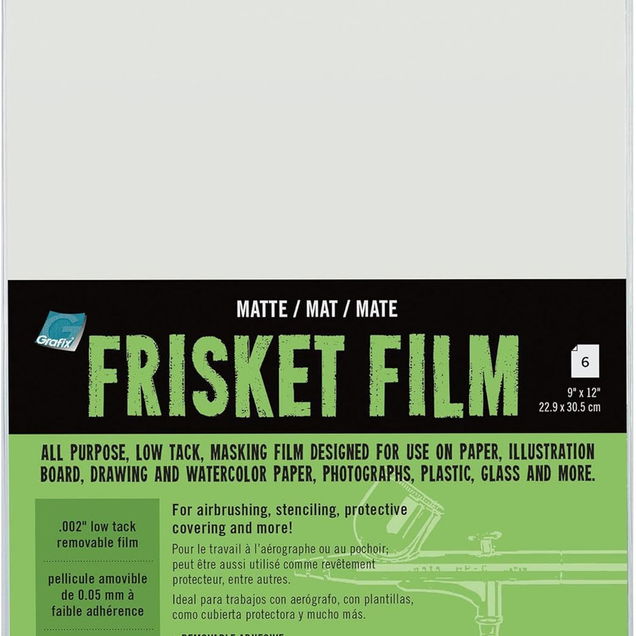 Low Tack Frisket Matte 9x12 6PK - (57849) Low Tack Frisket Matte 9x12 6PK - (57849)