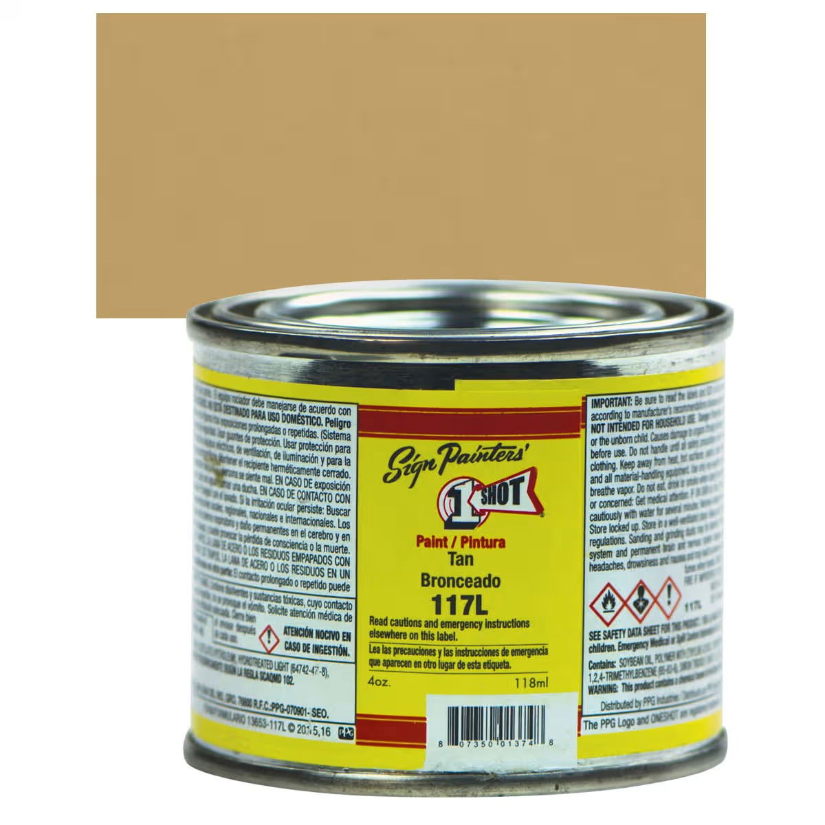 1SHOT Lettering Enamel 4oz Tan - (1000019814)