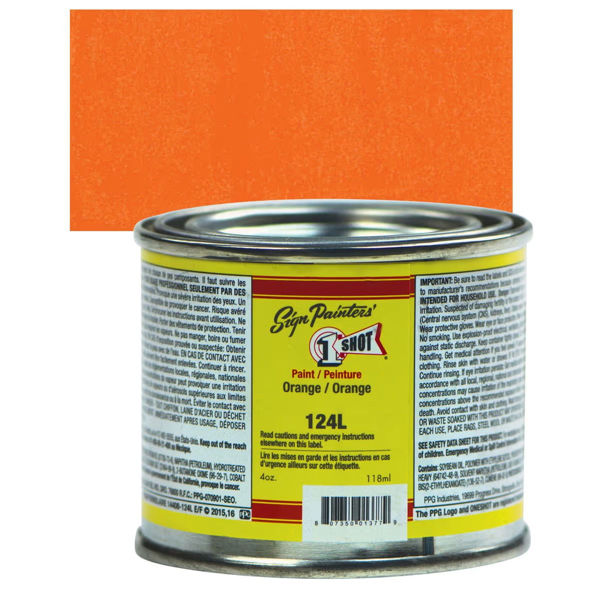 1SHOT Lettering Enamel 4oz Orange - (1000019817)