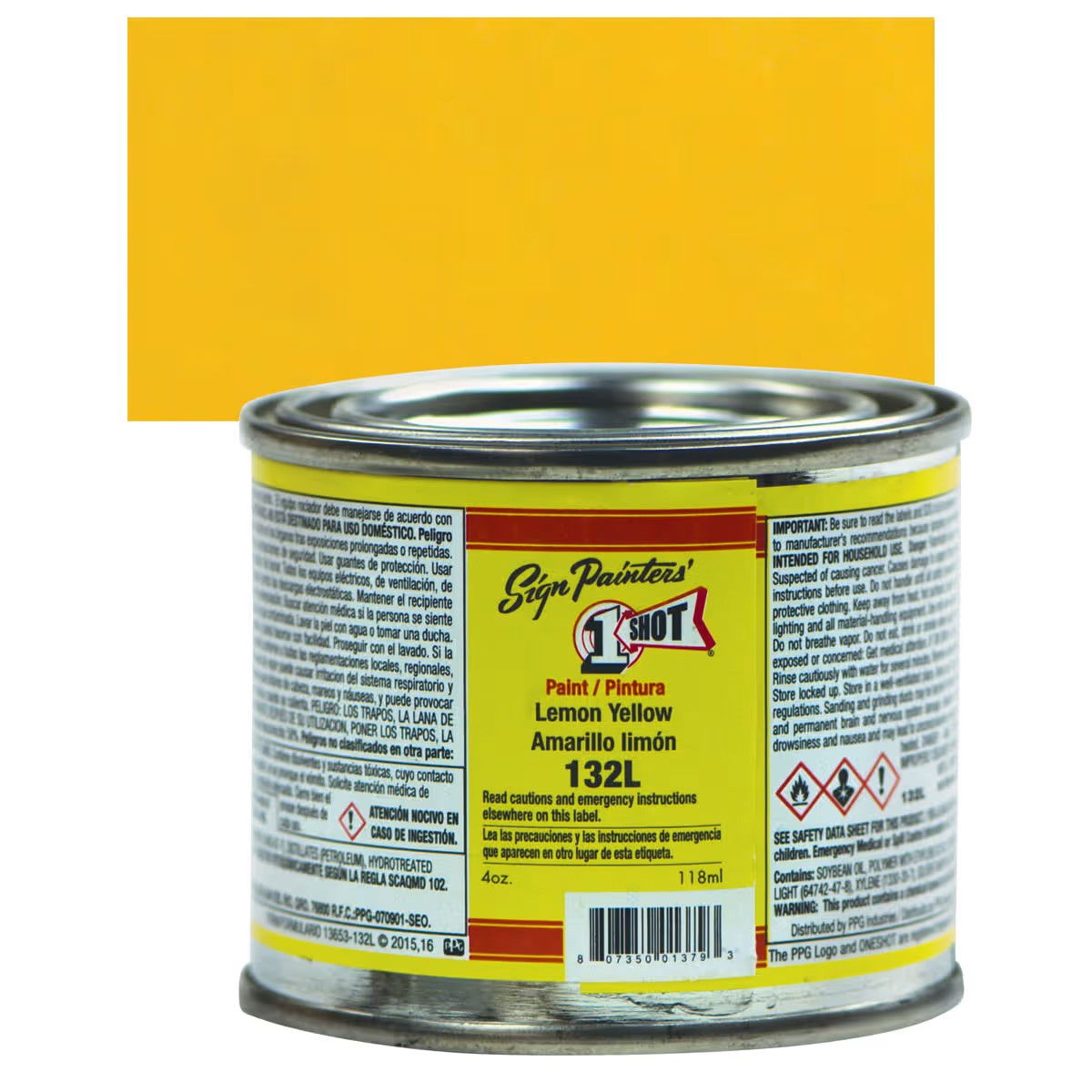 1SHOT Lettering Enamel 4oz Lemon Yellow - (1000019819)