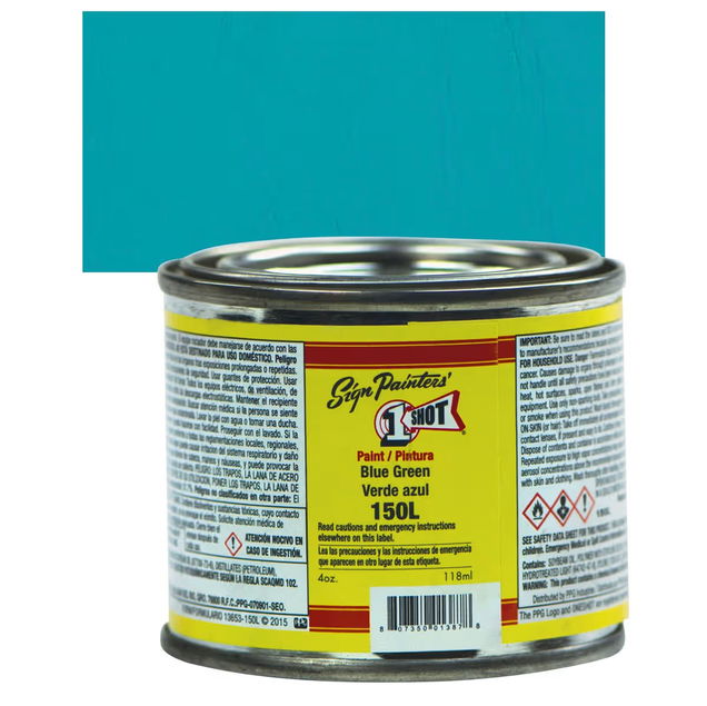1SHOT Lettering Enamel 4oz Blue Green - (1000019826) 1SHOT Lettering Enamel 4oz Blue Green - (1000019826)