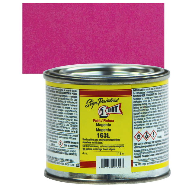 1SHOT Lettering Enamel 4oz Dark Magenta - (1000019839) 1SHOT Lettering Enamel 4oz Dark Magenta - (1000019839)
