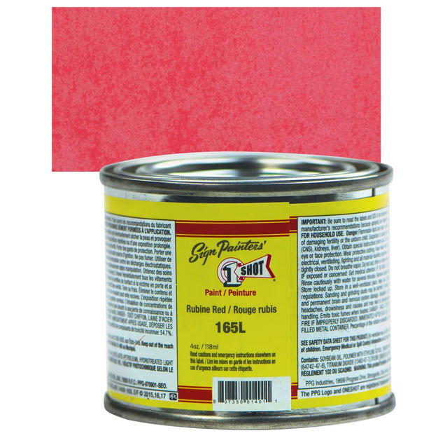 1SHOT Lettering Enamel 4oz Rubine Red - (1000019840) 1SHOT Lettering Enamel 4oz Rubine Red - (1000019840)