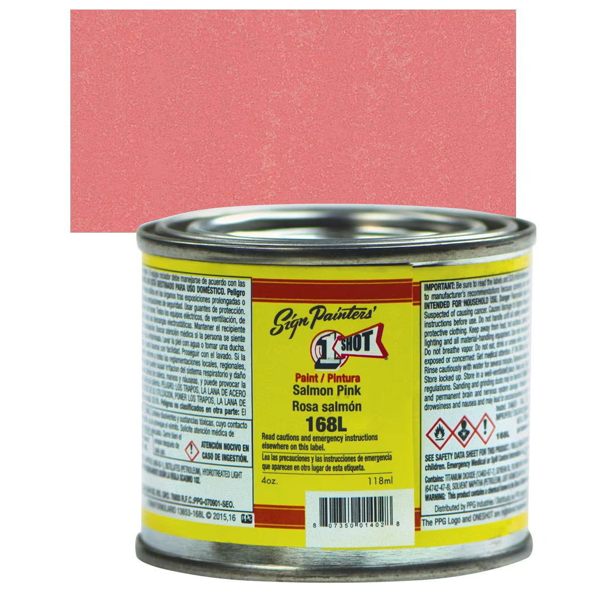 1SHOT Lettering Enamel 4oz Salmon Pink - (1000019841)