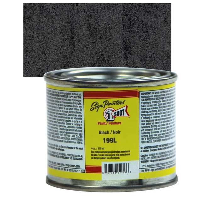 1SHOT Lettering Enamel 4oz Black - (1000019845) 1SHOT Lettering Enamel 4oz Black - (1000019845)