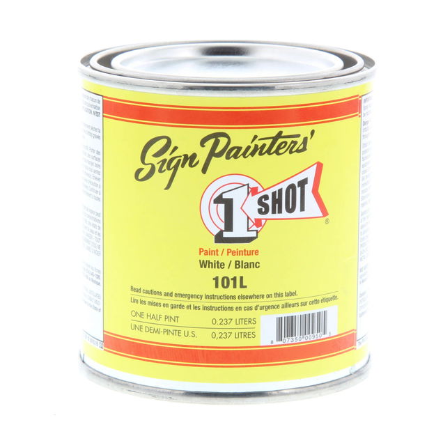 1SHOT Lettering Enamel 8oz White - (1000071423) 1SHOT Lettering Enamel 8oz White - (1000071423)