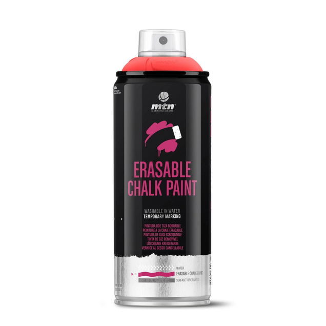 Montana Colors MTN PRO Erasable Spray Paint Chalk Red 400ml Can - (1000082136) Montana Colors MTN PRO Erasable Spray Paint Chalk Red 400ml Can - (1000082136)