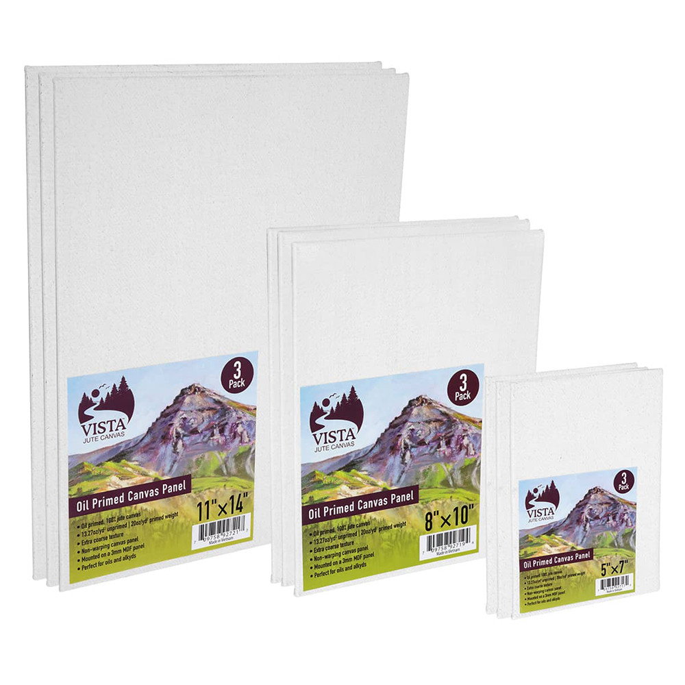 Vista Jute Oil-Primed Canvas Panels