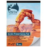 Vista Acrylic Primed Jute Canvas Pad 9"x12" (10 Sheets) - (92711)